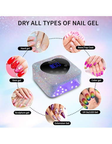 Lámpara de Uñas UV LED Inalámbrica 72W Justin Club