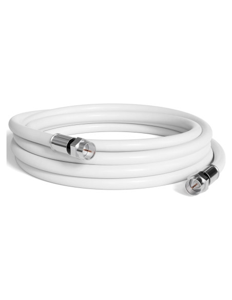 Cable Coaxial RG6 0.3m THE CIMPLE CO Doble Blindaje Blanco Cable Coaxial RG6 0.3m THE CIMPLE CO Doble Blindaje Blanco