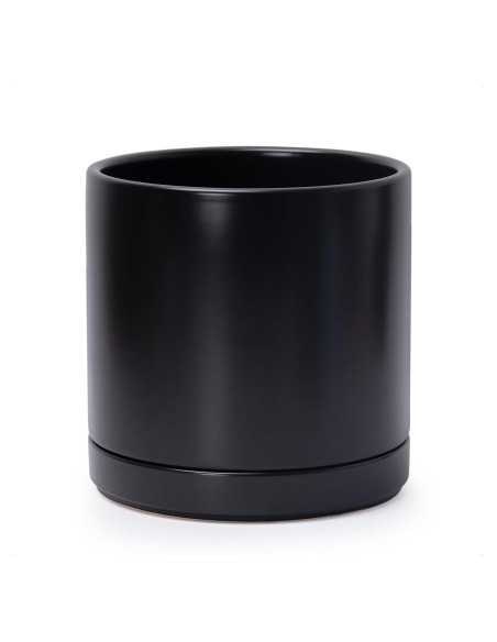 Maceta de Cerámica D'vine Dev 25.4 cm con Plato y Drenaje Maceta de Cerámica D'vine Dev 25.4 cm con Plato y Drenaje