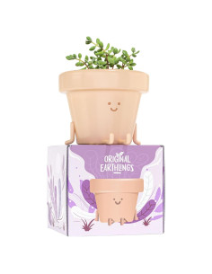 Maceta Original Earthlings 8.89 cm con Drenaje - Diseño Divertido