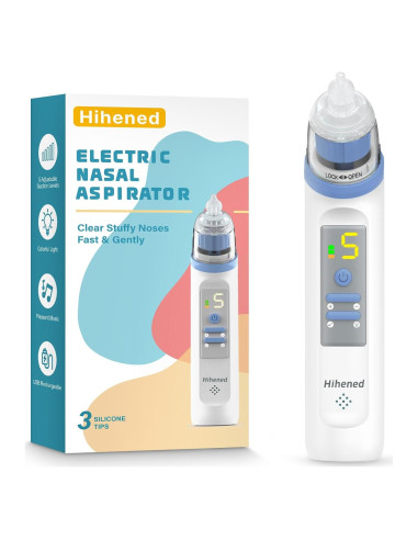 Aspirador Nasal Eléctrico Hihened HED01 para Bebés Azul