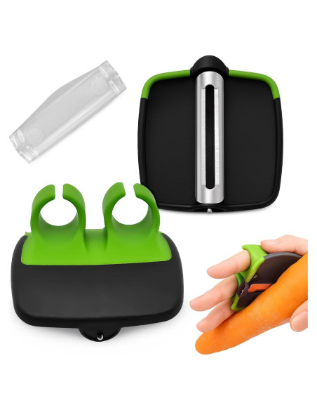 Pelador de Verduras Ergonómico V TOWER - Silicona y Acero Inoxidable Pelador de Verduras Ergonómico V TOWER - Silicona y Acero Inoxidable