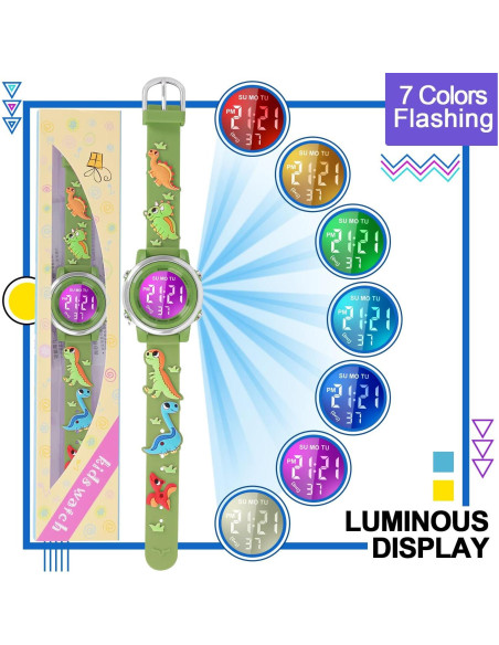 Reloj Digital Infantil Viposoon A382 Impermeable Verde Militar Reloj Digital Infantil Viposoon A382 Impermeable Verde Militar
