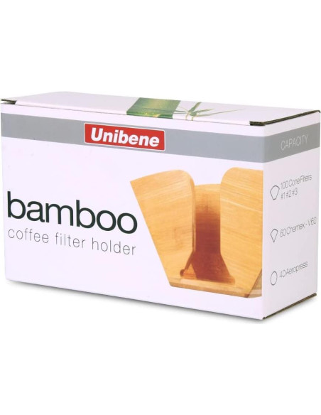 Soporte de Filtro de Café de Bambú Unibene para Aeropress y Chemex Soporte de Filtro de Café de Bambú Unibene para Aeropress y Chemex