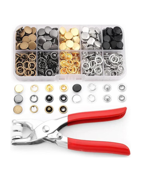 Kit de Broches de Metal MIFOLEU 100 Conjuntos 9.5mm para Manualidades Kit de Broches de Metal MIFOLEU 100 Conjuntos 9.5mm para Manualidades