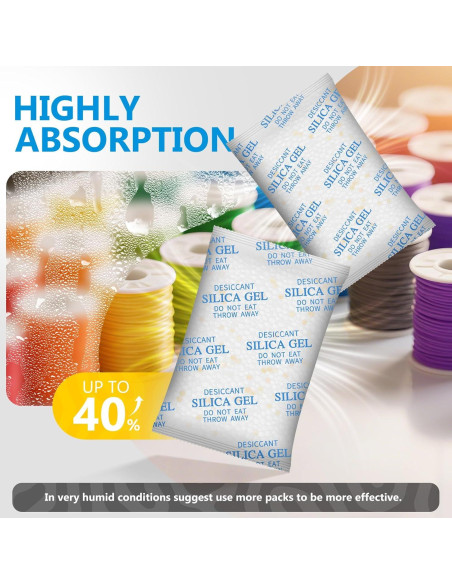 Absorbentes de Humedad Gel de Sílice 50g - 22 Paquetes Absorbentes de Humedad Gel de Sílice 50g - 22 Paquetes