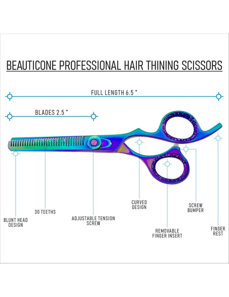 Juego de Tijeras de Barbero Beauticone 16.5 cm Acero Inoxidable Juego de Tijeras de Barbero Beauticone 16.5 cm Acero Inoxidable