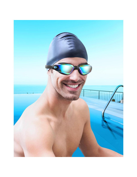 Gafas de natación Aegend, 2 pares, anti-fugas, visión clara Gafas de natación Aegend, 2 pares, anti-fugas, visión clara