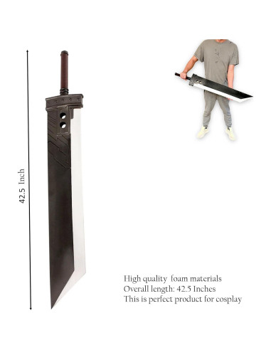 Espada Ancha Zweihander de Espuma PU 108 cm para Cosplay