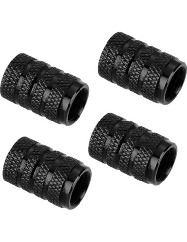 Tapones de Válvula de Neumático Genéricos Aluminio Negro 4 pcs