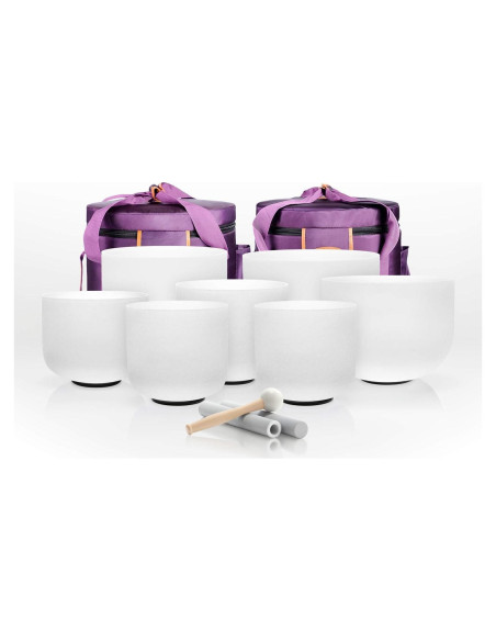 Set de 7 Cuencos de Canto de Cristal 432Hz TOPFUND 15.4kg Set de 7 Cuencos de Canto de Cristal 432Hz TOPFUND 15.4kg