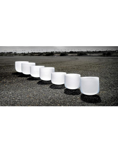 Set de 7 Cuencos de Canto de Cristal 432Hz TOPFUND 15.4kg 2
