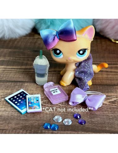Accesorios para Mascotas LPS 10 Piezas Ropa y Lazos