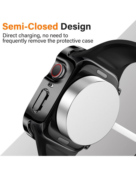Funda Dura Amizee para Apple Watch 40mm Series 6/5/4/SE Negra Funda Dura Amizee para Apple Watch 40mm Series 6/5/4/SE Negra