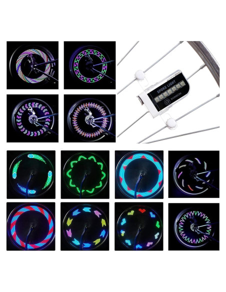 Luces LED para Ruedas de Bicicleta DAWAY A12 - 30 Patrones Brillantes Luces LED para Ruedas de Bicicleta DAWAY A12 - 30 Patrones Brillantes