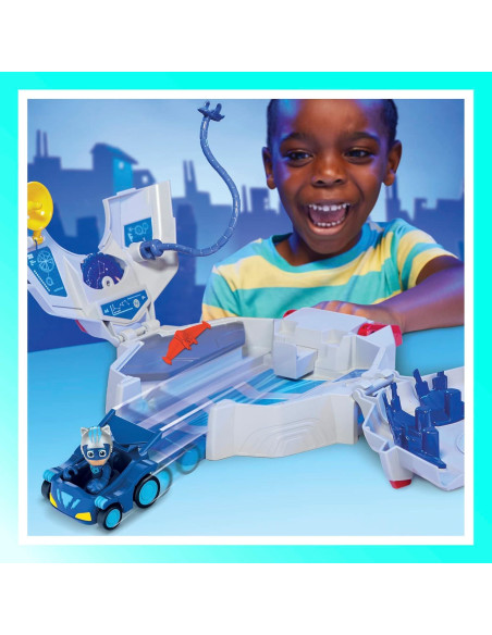 Set PJ Masks HQ Hasbro con Coche y Figura Catboy 3 años+ Set PJ Masks HQ Hasbro con Coche y Figura Catboy 3 años+