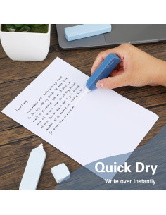 Cinta Correctora Blanca GEEHUA 6 Piezas 36m Mini Portátil 2