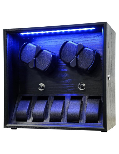 Winder de Reloj ORYX para 4 Relojes Automáticos con Luz LED Winder de Reloj ORYX para 4 Relojes Automáticos con Luz LED