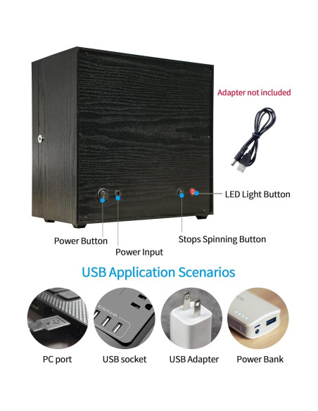 Winder de Reloj ORYX para 4 Relojes Automáticos con Luz LED Winder de Reloj ORYX para 4 Relojes Automáticos con Luz LED