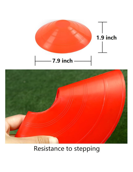 Juego de 50 Conos de Fútbol ANSLYQA para Entrenamiento Juego de 50 Conos de Fútbol ANSLYQA para Entrenamiento