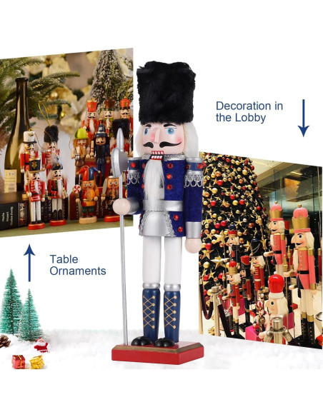 Adorno Navideño Cascanueces de Madera 30 cm COMBIUBIU Azul Adorno Navideño Cascanueces de Madera 30 cm COMBIUBIU Azul
