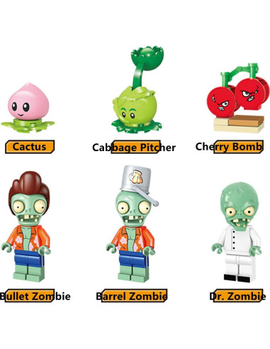 Juguete de Construcción Plantas y Zombies JHESAO 287 Piezas