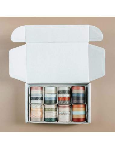 Set de 40 Rollos de Cinta Washi Knaid 10 mm Minimalista