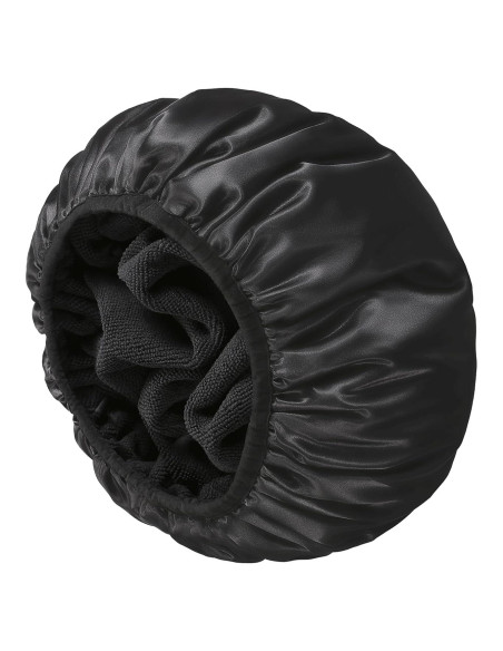 Gorro de Ducha YIZIJIZI Grande 32cm Impermeable Toalla Negro Gorro de Ducha YIZIJIZI Grande 32cm Impermeable Toalla Negro