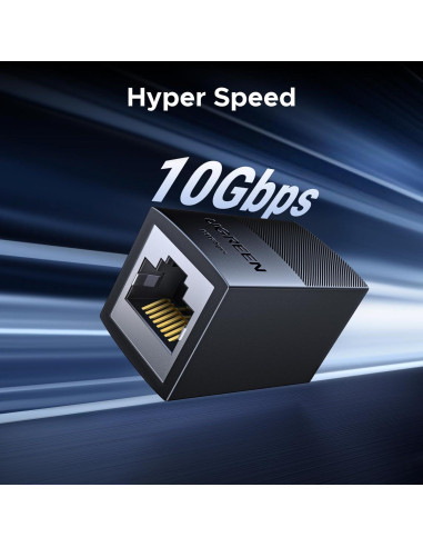 Extensor Ethernet UGREEN 10Gbps PoE 100m Cat8 Cat7 Cat6