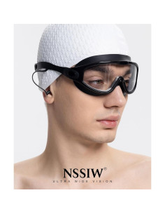 Gafas de natación NSSIW para adultos UV400, paquete de 3 2