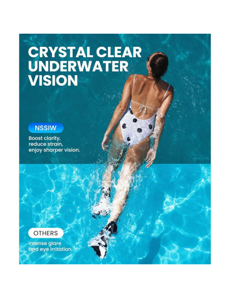 Gafas de natación NSSIW para adultos UV400, paquete de 3 Gafas de natación NSSIW para adultos UV400, paquete de 3