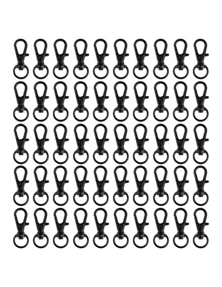 50 Ganchos Giratorios de Metal cnomg 32mm Negro Multiusos 50 Ganchos Giratorios de Metal cnomg 32mm Negro Multiusos