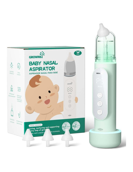 Aspirador Nasal Eléctrico GROWNSY Verde, 5 Niveles de Succión Aspirador Nasal Eléctrico GROWNSY Verde, 5 Niveles de Succión