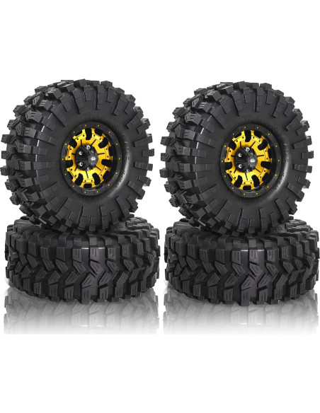 Ruedas y Neumáticos Beadlock 1.9 REDSPIDER para RC 1/10 Oro Ruedas y Neumáticos Beadlock 1.9 REDSPIDER para RC 1/10 Oro