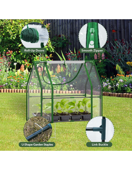 Invernadero Mini Wironlst 91.4x45.7x83.8 cm para Plantas Invernadero Mini Wironlst 91.4x45.7x83.8 cm para Plantas