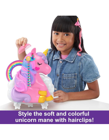 Polly Pocket Salón Unicornio Arcoíris 2-en-1 con 2 Muñecas