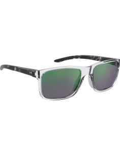 Gafas de sol rectangulares Under Armour UA Hustle, lentes espejo verdes 2