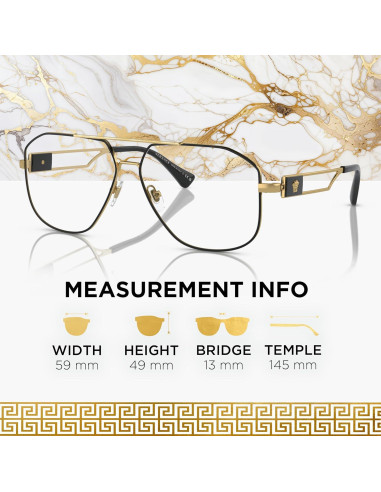 Gafas Versace VE1287 No Polarizadas para Hombre - Metal Negro/Dorado