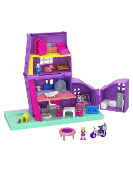 Casa de Muñecas Polly Pocket Mattel con Muñeca y Bicicleta Casa de Muñecas Polly Pocket Mattel con Muñeca y Bicicleta