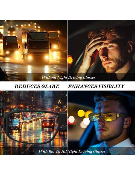 Gafas de Conducción Nocturna Bio-th con Lentes Amarillos UV Gafas de Conducción Nocturna Bio-th con Lentes Amarillos UV