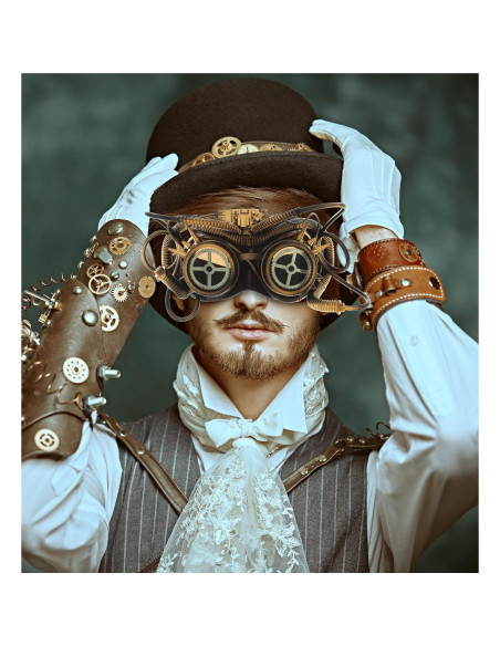 Gafas Steampunk Doradas Attitude Studio para Disfraz Gafas Steampunk Doradas Attitude Studio para Disfraz