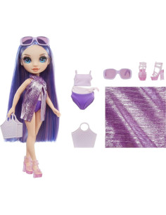 Muñeca de Moda Violet Rainbow High 28 cm con Traje de Baño 2