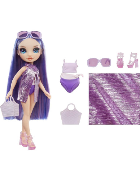 Muñeca de Moda Violet Rainbow High 28 cm con Traje de Baño Muñeca de Moda Violet Rainbow High 28 cm con Traje de Baño