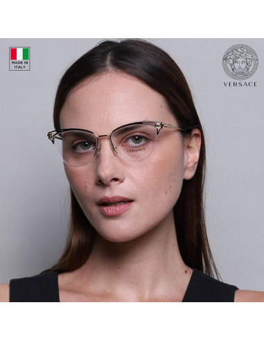 Gafas de Sol Versace VE1280 55mm para Mujeres - Metal Dorado y Negro
