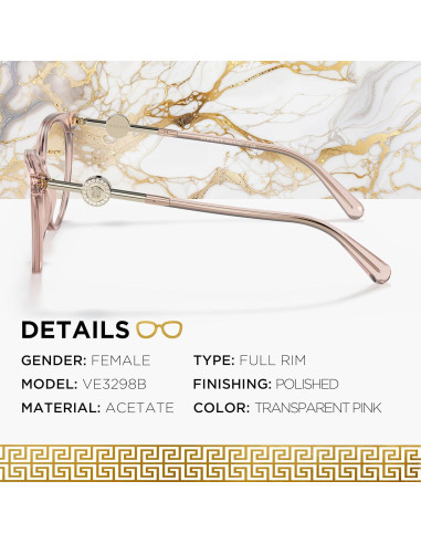 Gafas Versace VE3298B 55mm Acetato Rosa para Mujeres