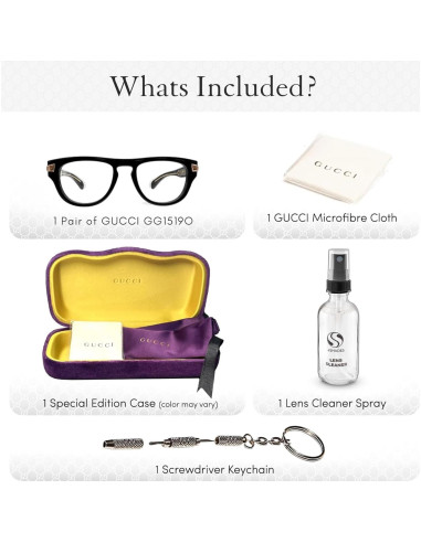 Gafas de Sol Gucci GG1519O con Detalle de Diamante - Kit de Lujo