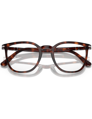 Montura de Gafas Recetadas Redondas Persol PO3338V Havana 52mm