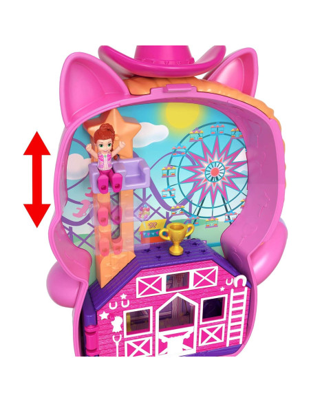 Compacto Rodeo de Ponis Polly Pocket con 1 Muñeca y Accesorios Compacto Rodeo de Ponis Polly Pocket con 1 Muñeca y Accesorios