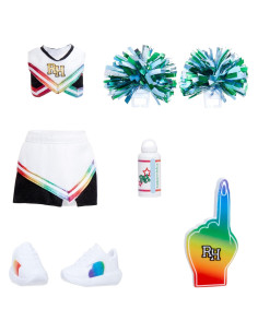 Paquete de Moda Rainbow High Pep Rally - Conjunto Animadora y Accesorios