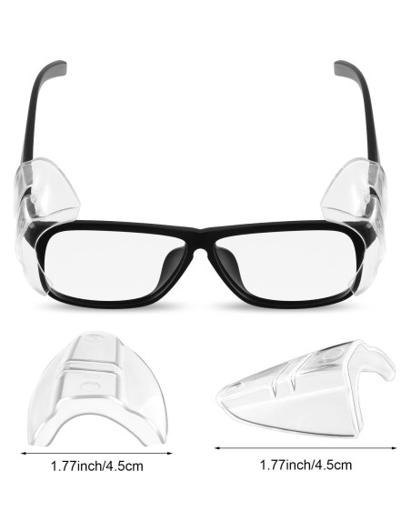 4 Pares de Protectores Laterales para Gafas COMNICO Transparentes 4 Pares de Protectores Laterales para Gafas COMNICO Transparentes